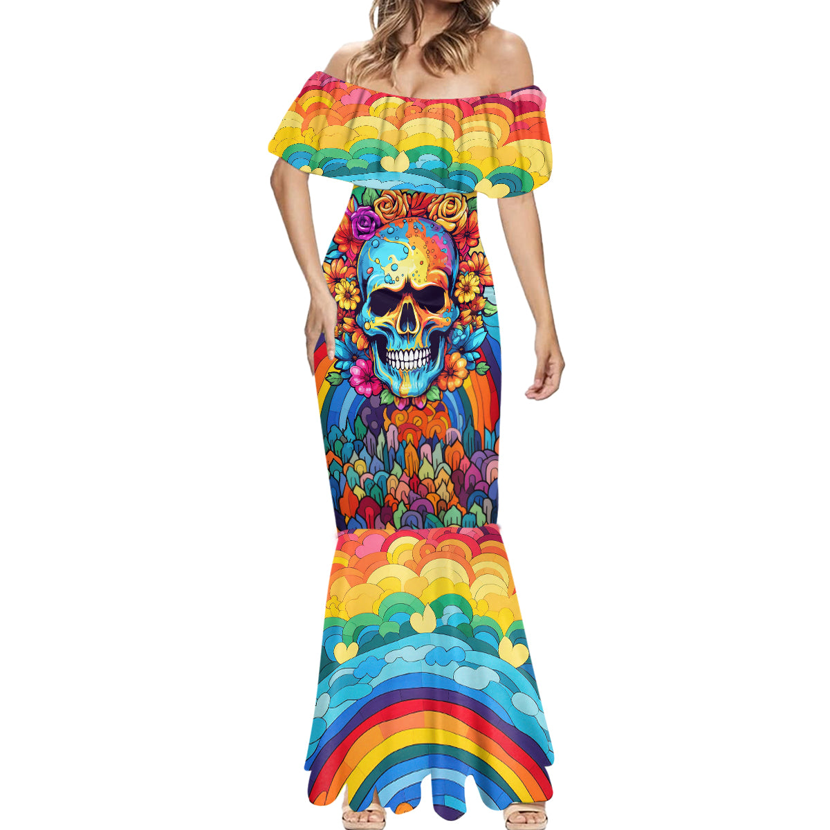 floral-skull-mermaid-dress-im-blunt-because-god-rolled-me-that-way