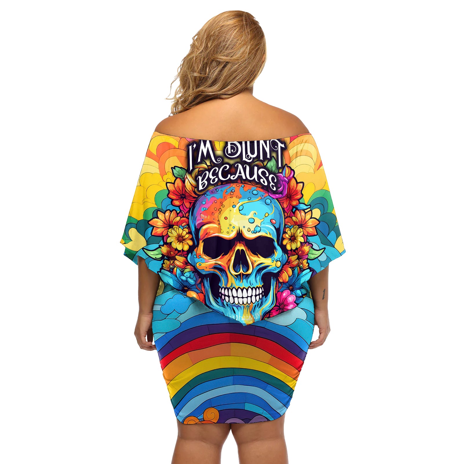floral-skull-off-shoulder-short-dress-im-blunt-because-god-rolled-me-that-way