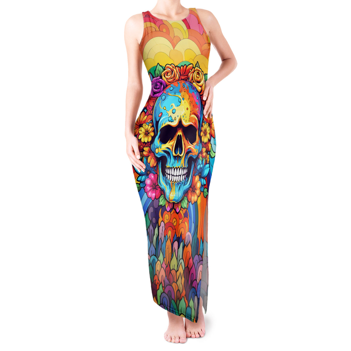 floral-skull-tank-maxi-dress-im-blunt-because-god-rolled-me-that-way