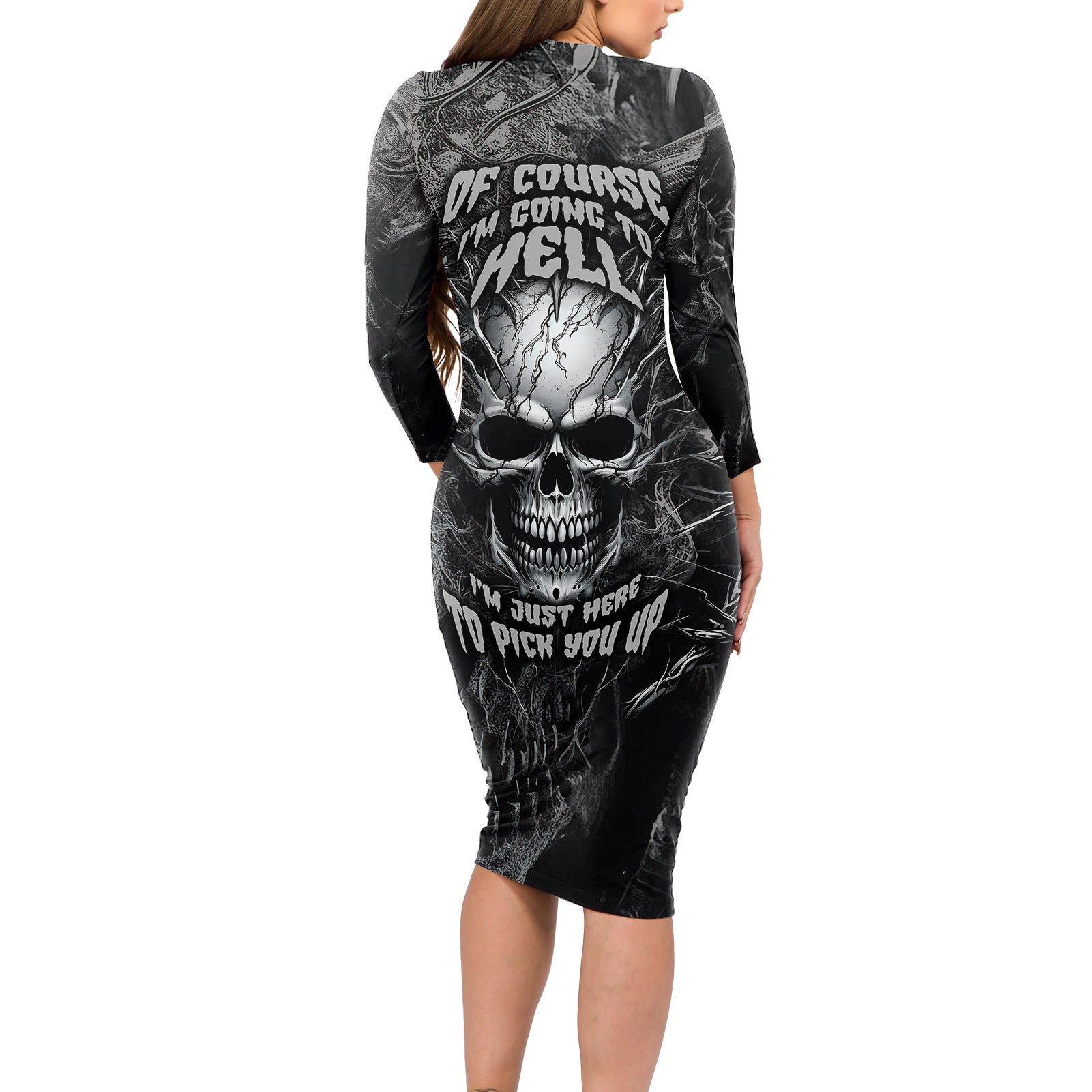 horror-skull-long-sleeve-bodycon-dress-of-course-im-going-to-hell-im-just-here-to-pick-you-up