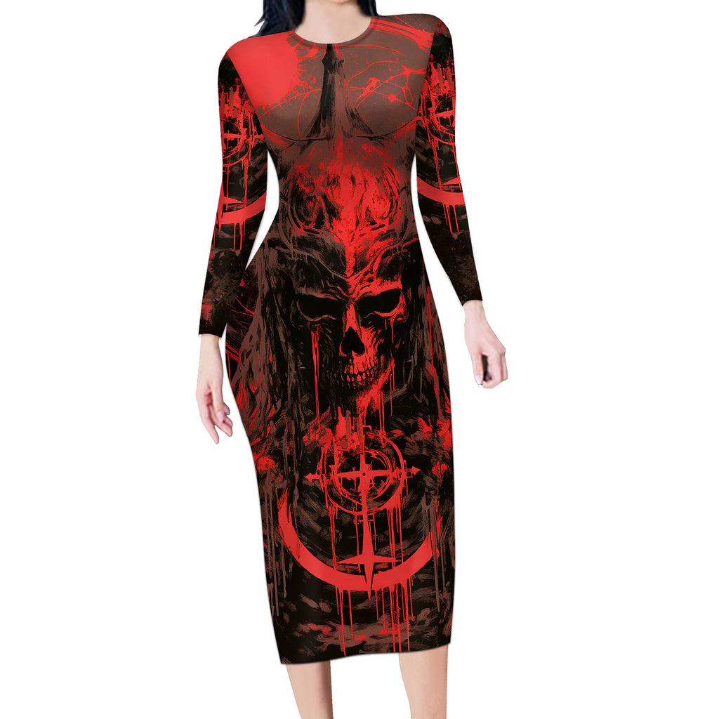 demon-skull-long-sleeve-bodycon-dress-welcome-to-hell