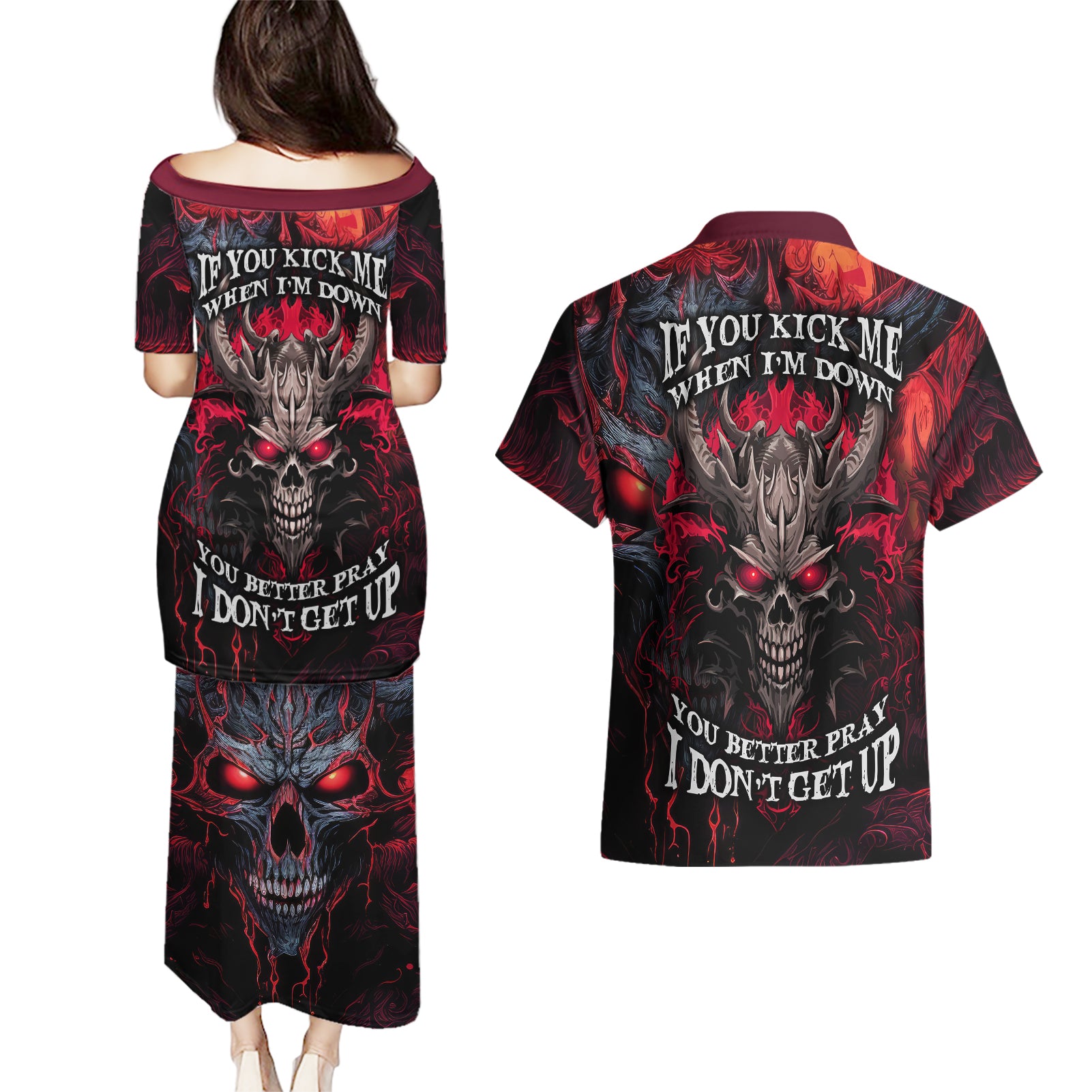 demon-skull-couples-matching-puletasi-dress-and-hawaiian-shirt-you-better-pray-i-dont-get-up