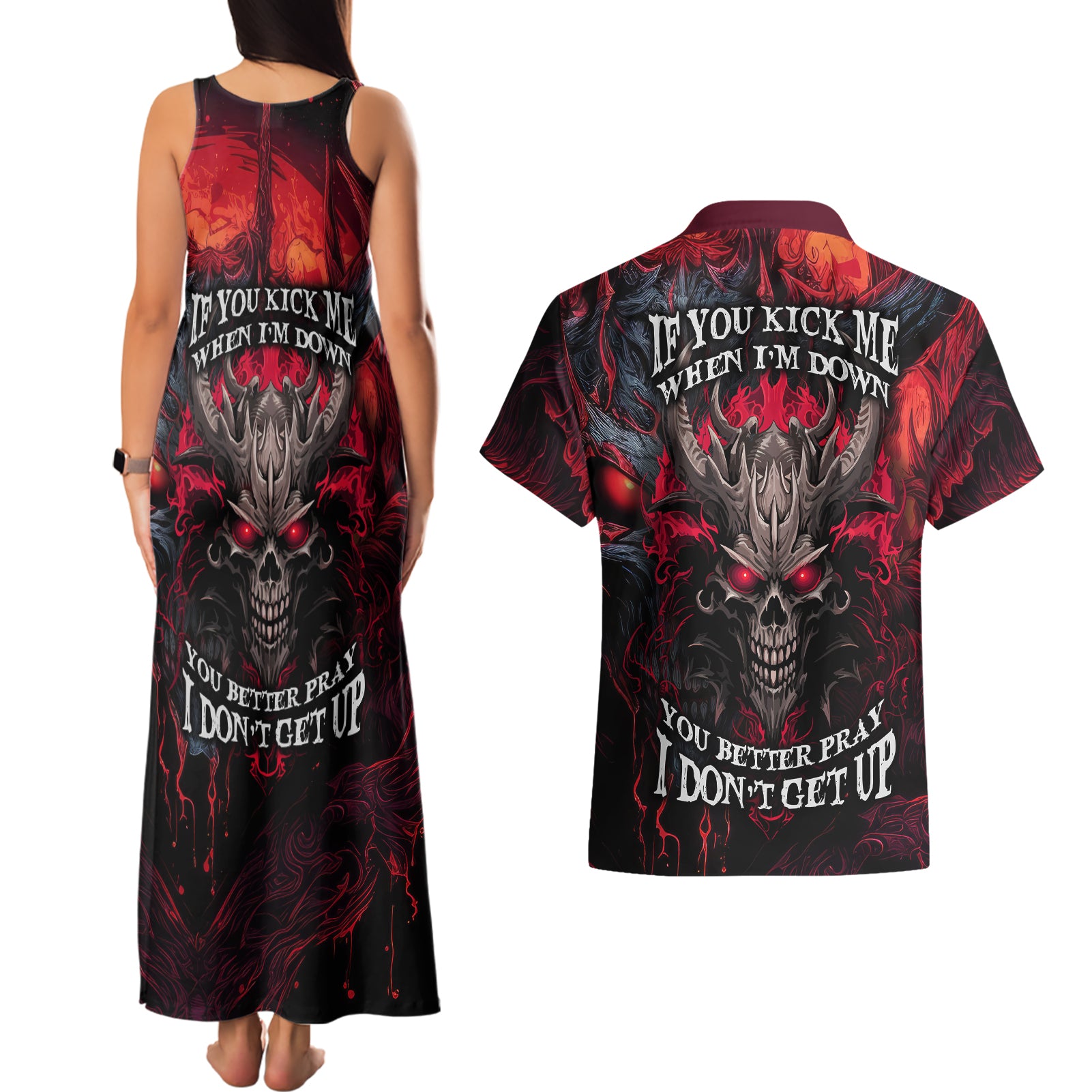 demon-skull-couples-matching-tank-maxi-dress-and-hawaiian-shirt-you-better-pray-i-dont-get-up