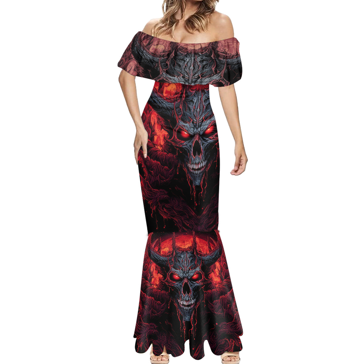 demon-skull-mermaid-dress-you-better-pray-i-dont-get-up