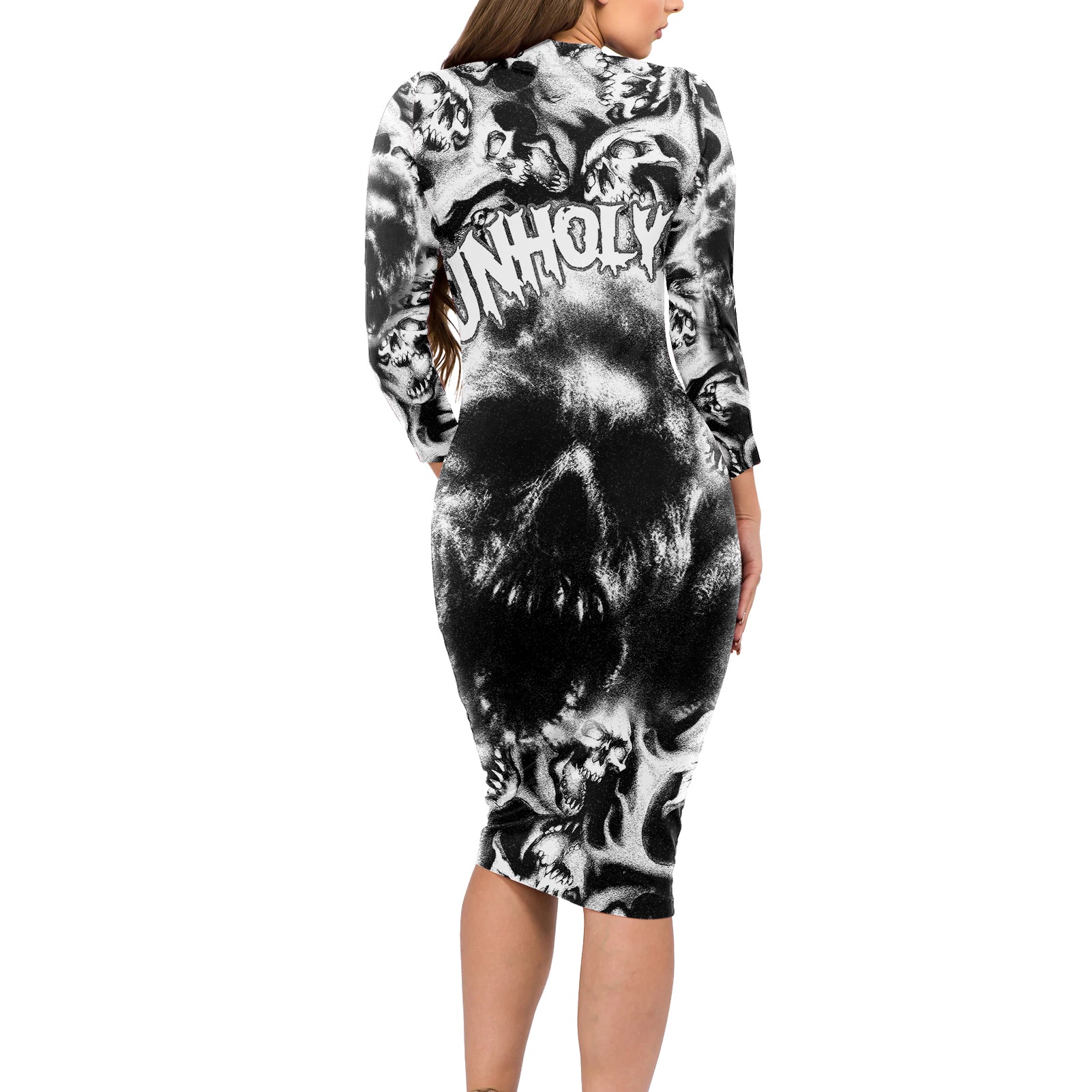 skull-long-sleeve-bodycon-dress-inequitable-spirit