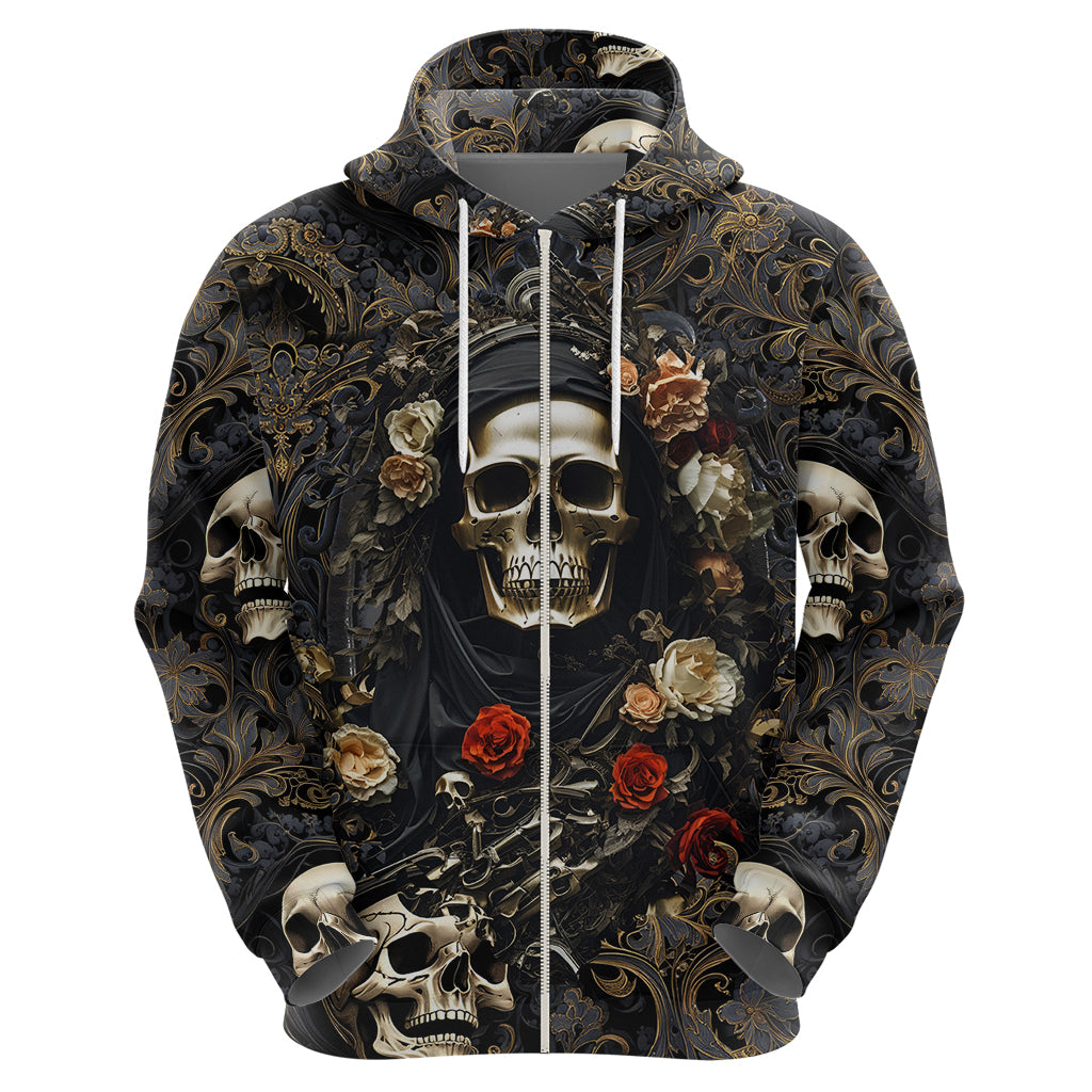 skull-roses-hoodie-never-say-die