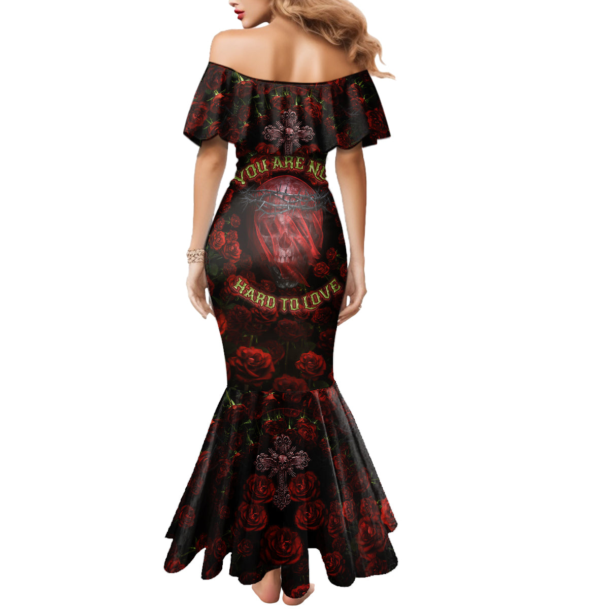 skull-roses-mermaid-dress-you-are-not-hard-to-love