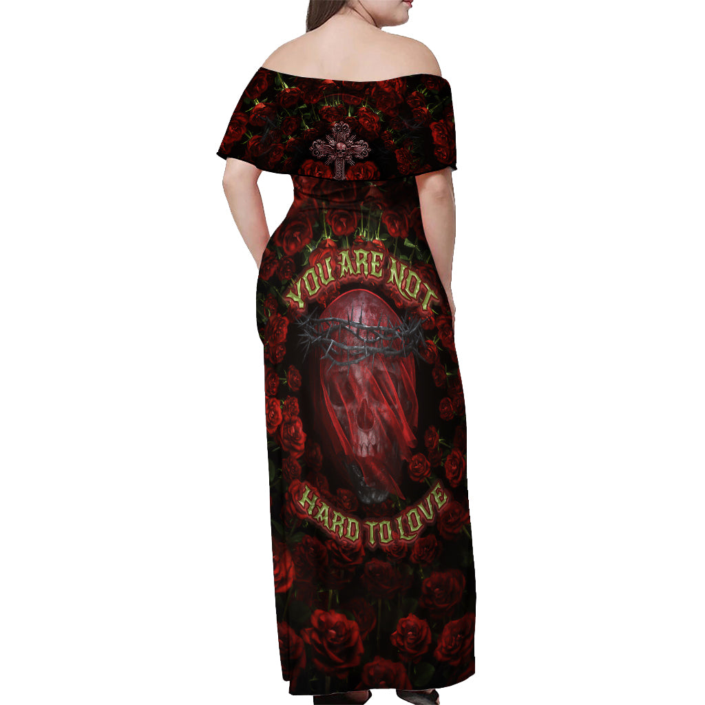 skull-roses-off-shoulder-maxi-dress-you-are-not-hard-to-love