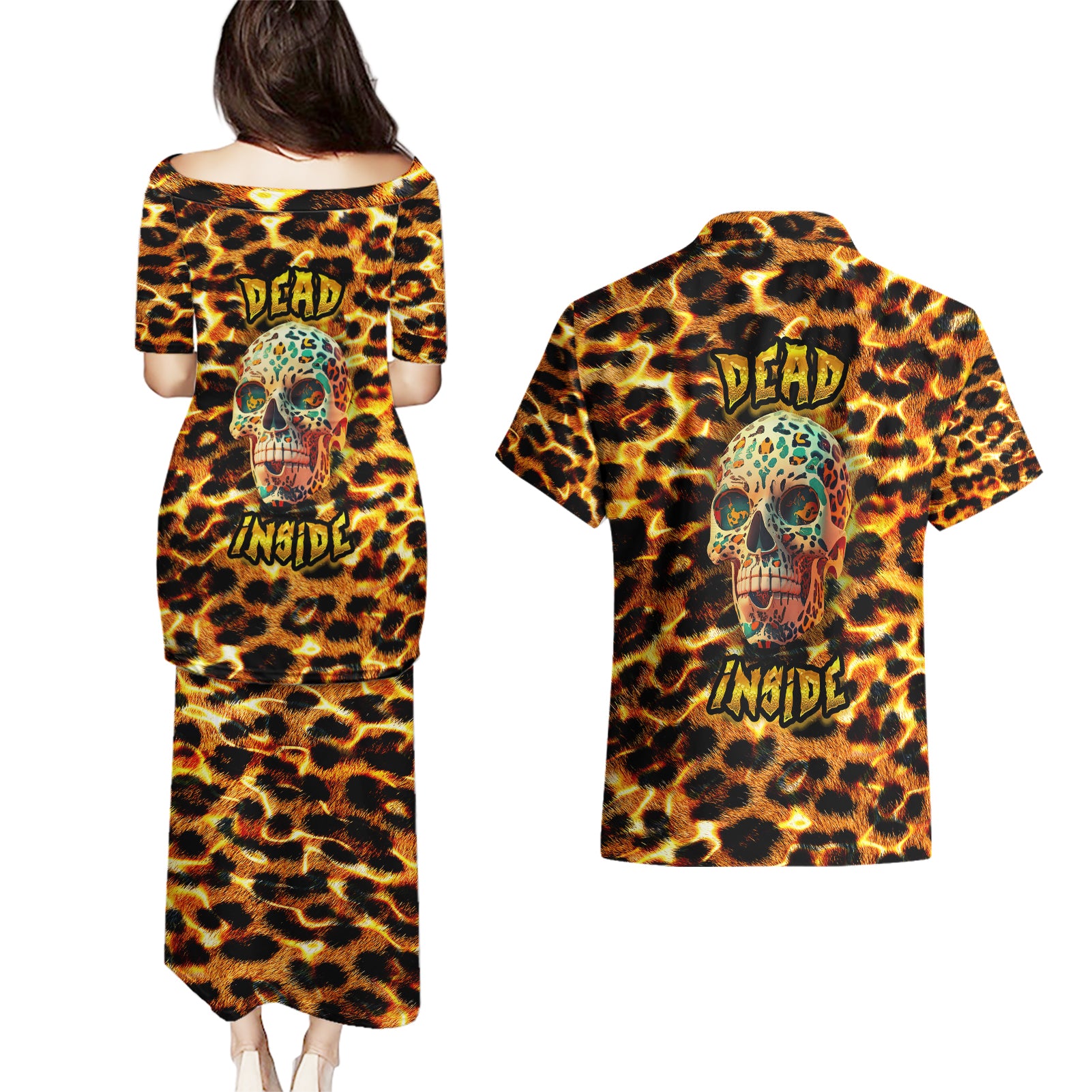 leopard-skull-couples-matching-puletasi-dress-and-hawaiian-shirt-dead-inside