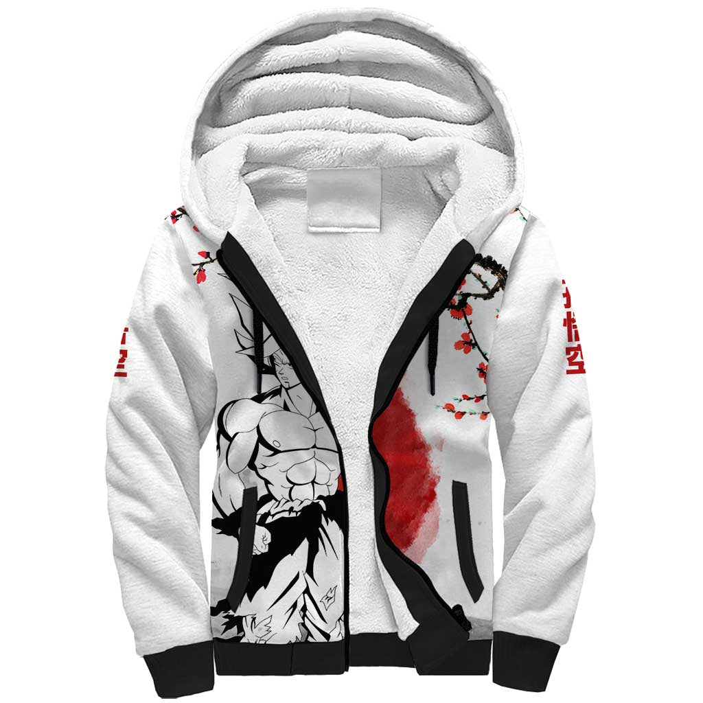 Goku - Dragon Ball Sherpa Hoodie Japan Cherry Blossom Style