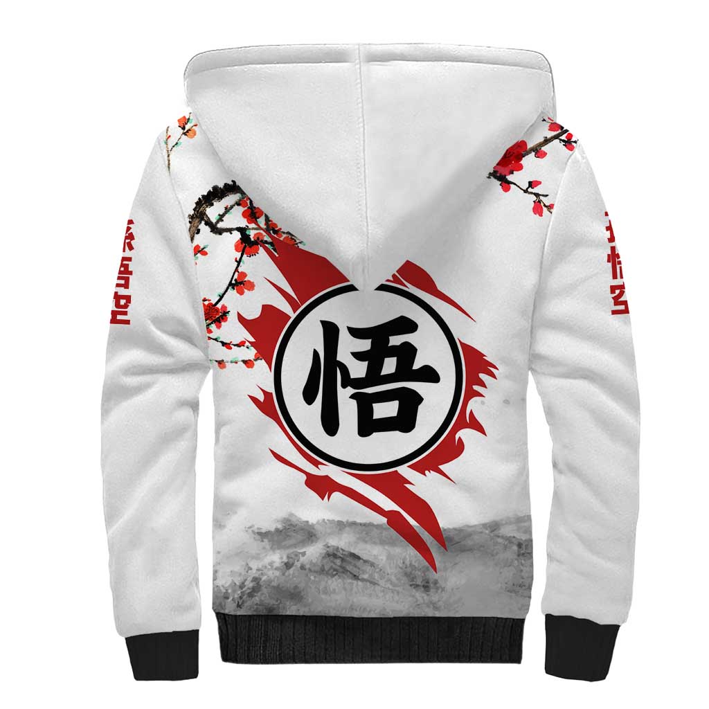 Goku - Dragon Ball Sherpa Hoodie Japan Cherry Blossom Style