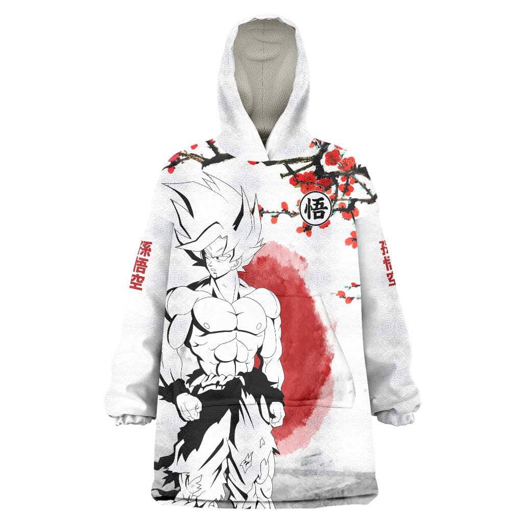 Goku - Dragon Ball Wearable Blanket Hoodie Japan Cherry Blossom Style