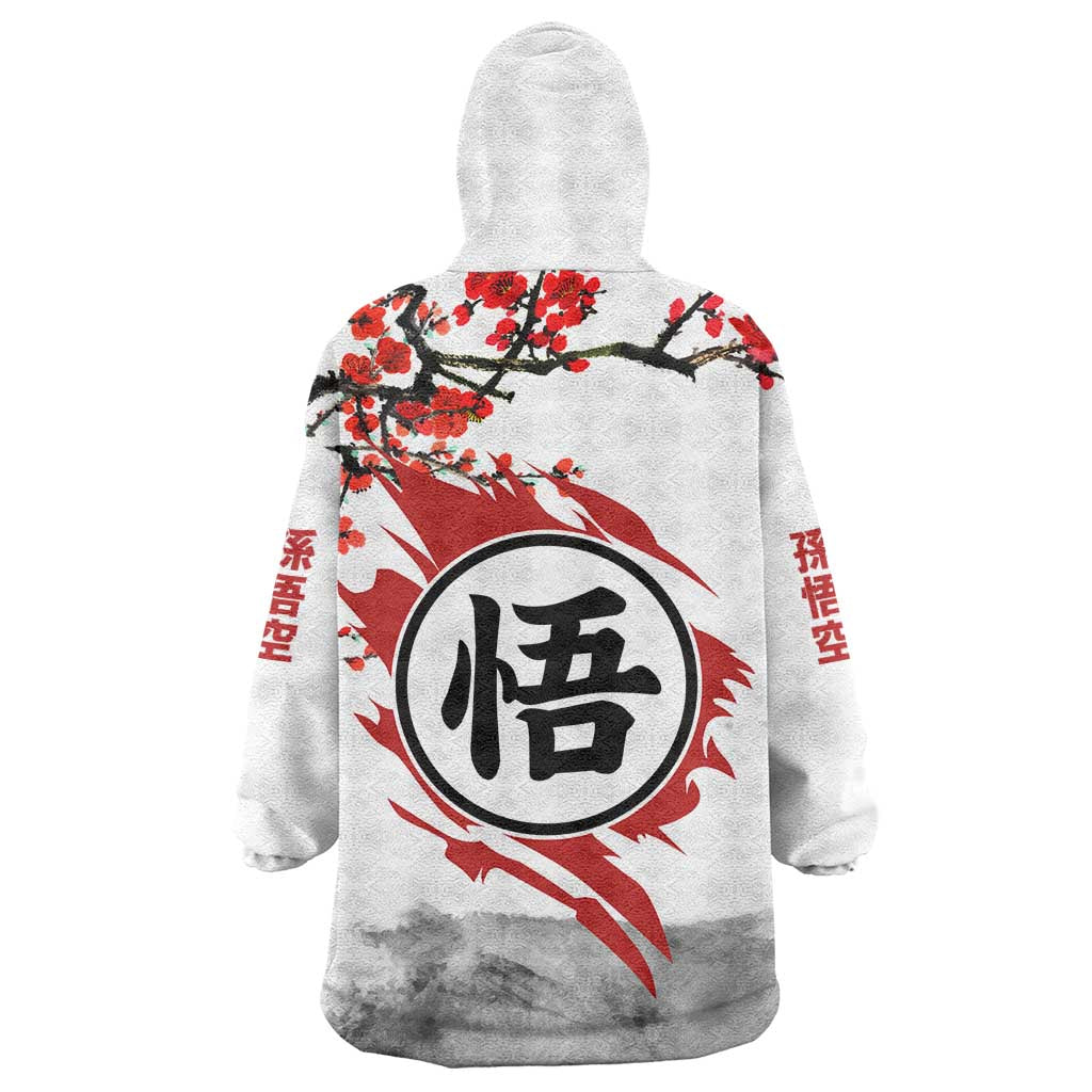 Goku - Dragon Ball Wearable Blanket Hoodie Japan Cherry Blossom Style