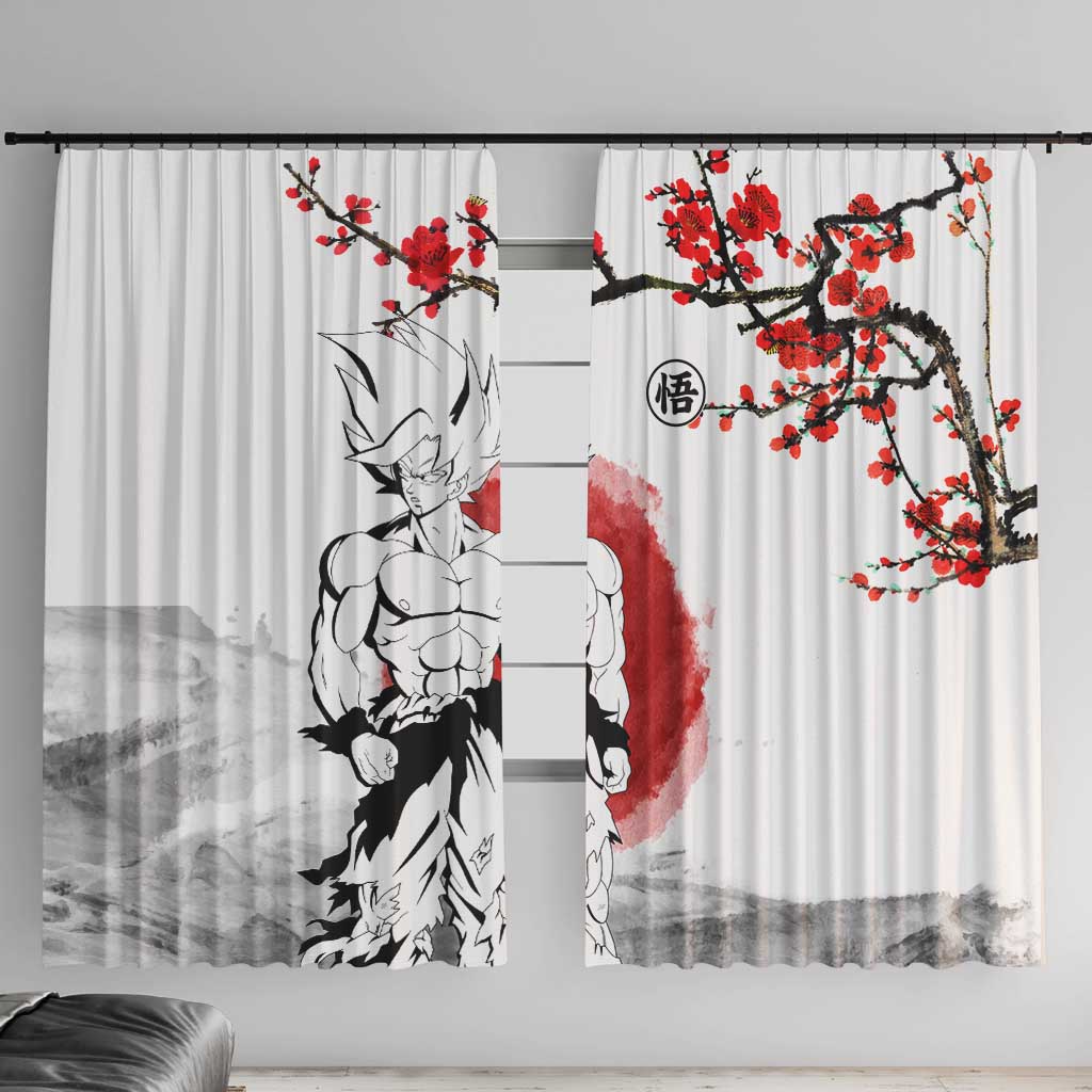 Goku - Dragon Ball Window Curtain Japan Cherry Blossom Style