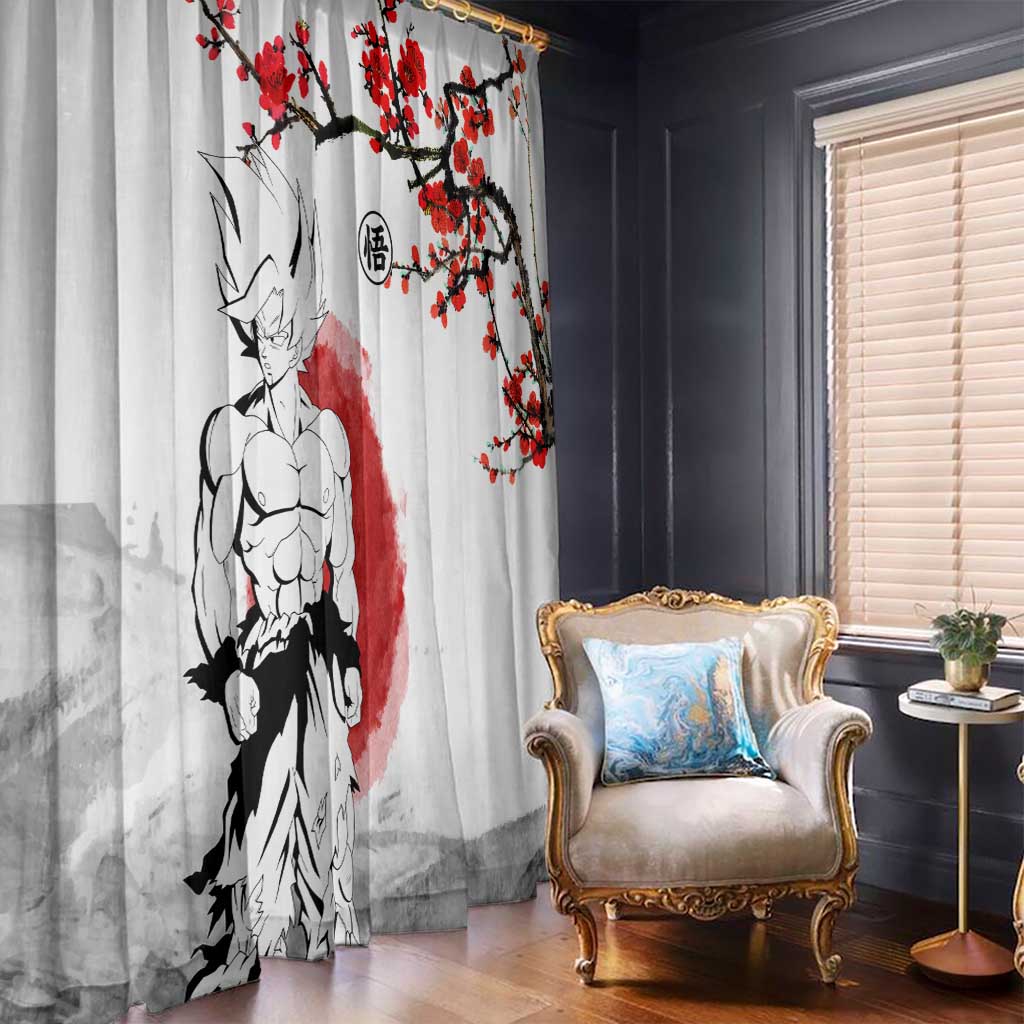 Goku - Dragon Ball Window Curtain Japan Cherry Blossom Style