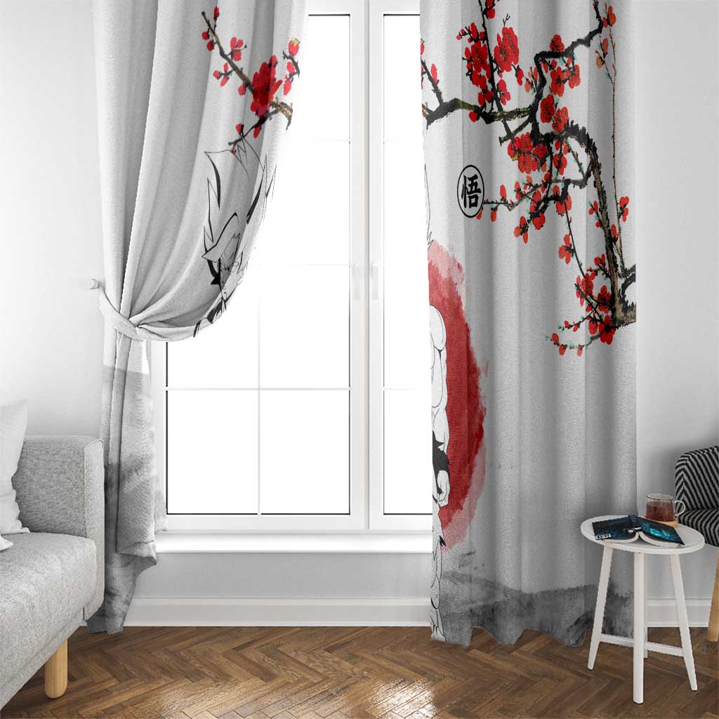 Goku - Dragon Ball Window Curtain Japan Cherry Blossom Style