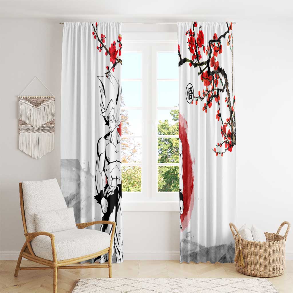 Goku - Dragon Ball Window Curtain Japan Cherry Blossom Style