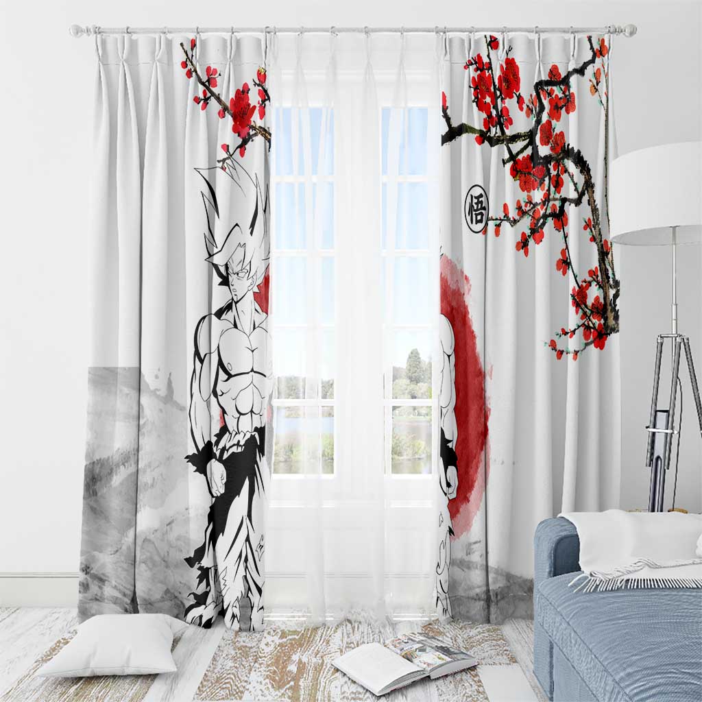Goku - Dragon Ball Window Curtain Japan Cherry Blossom Style