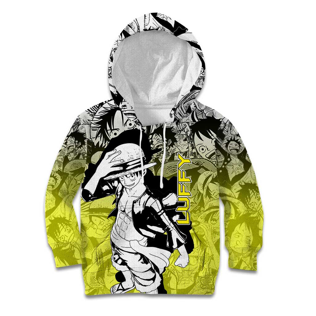 Monkey D. Luffy - One Piece Kid Hoodie Manga Style