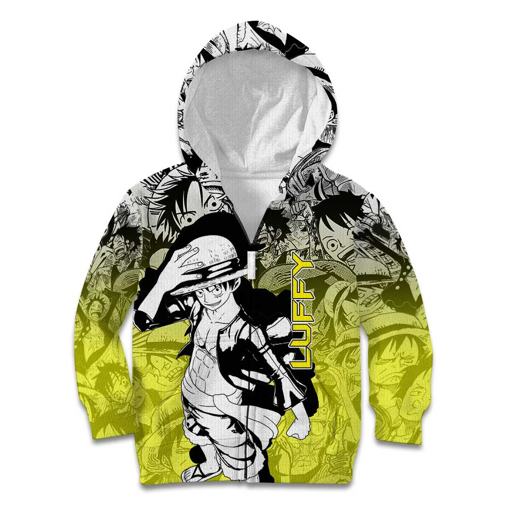 Monkey D. Luffy - One Piece Kid Hoodie Manga Style