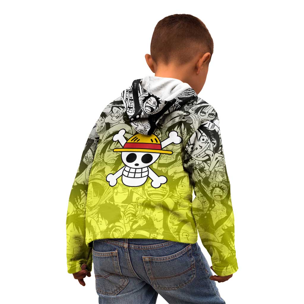 Monkey D. Luffy - One Piece Kid Hoodie Manga Style