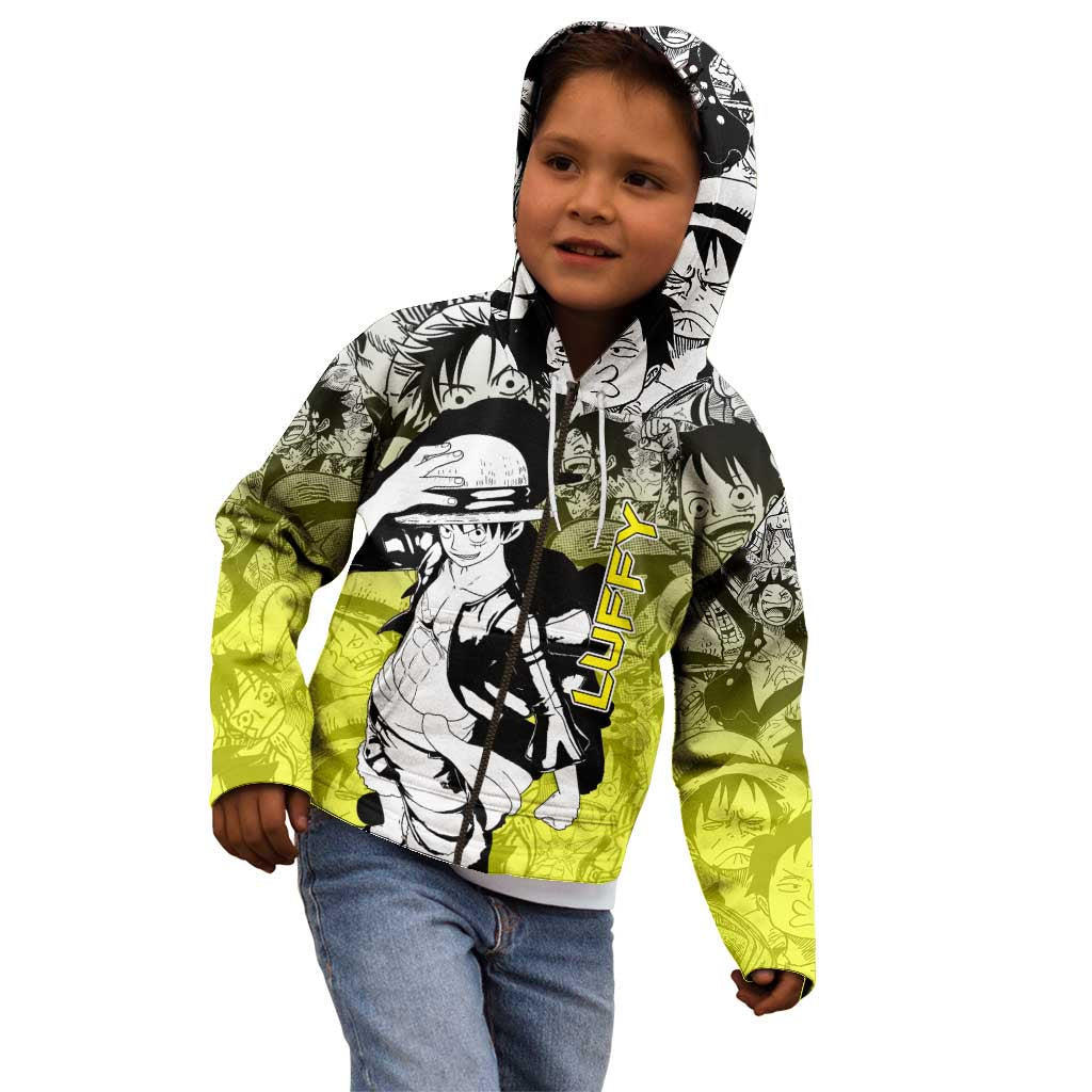 Monkey D. Luffy - One Piece Kid Hoodie Manga Style