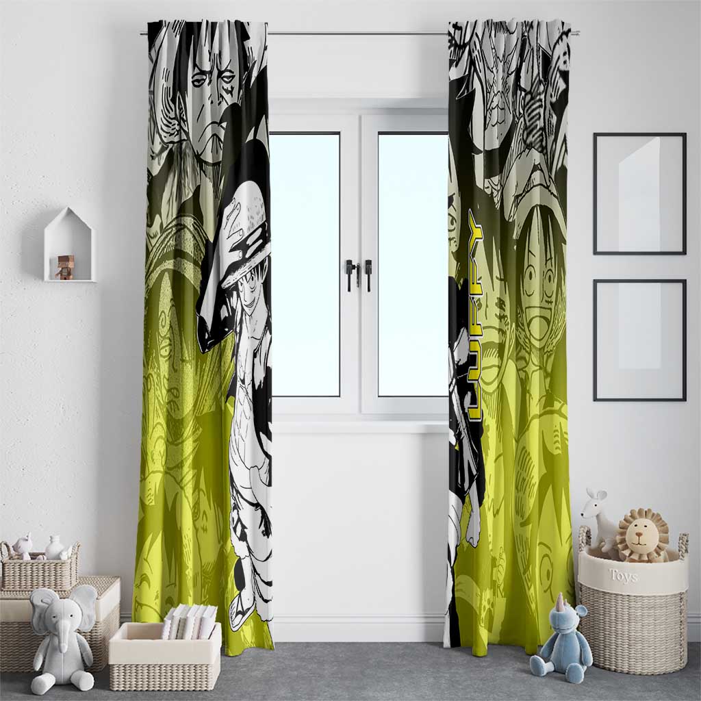 Monkey D. Luffy - One Piece Window Curtain Manga Style