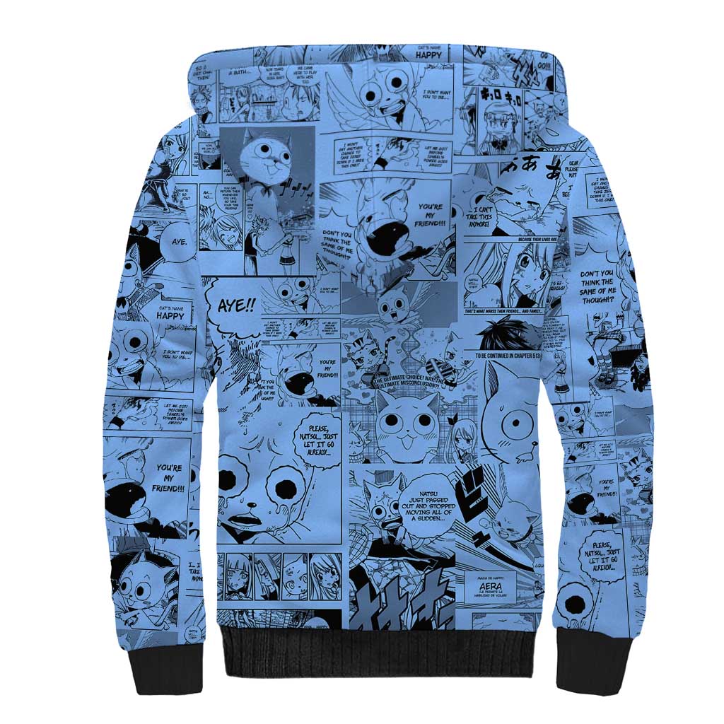 Happy - Fairy Tail Sherpa Hoodie Anime Mix Manga Style
