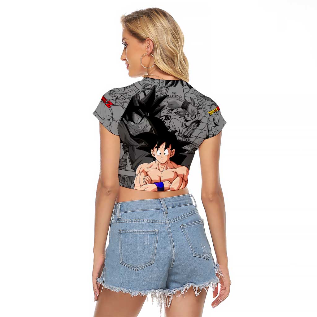 Goku - Dragon Ball Raglan Cropped T Shirt Anime Mix Manga Style
