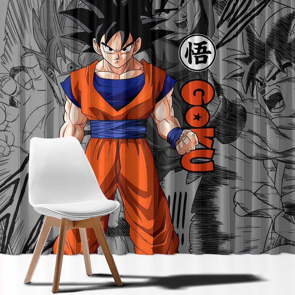Goku - Dragon Ball Window Curtain Anime Mix Manga Style