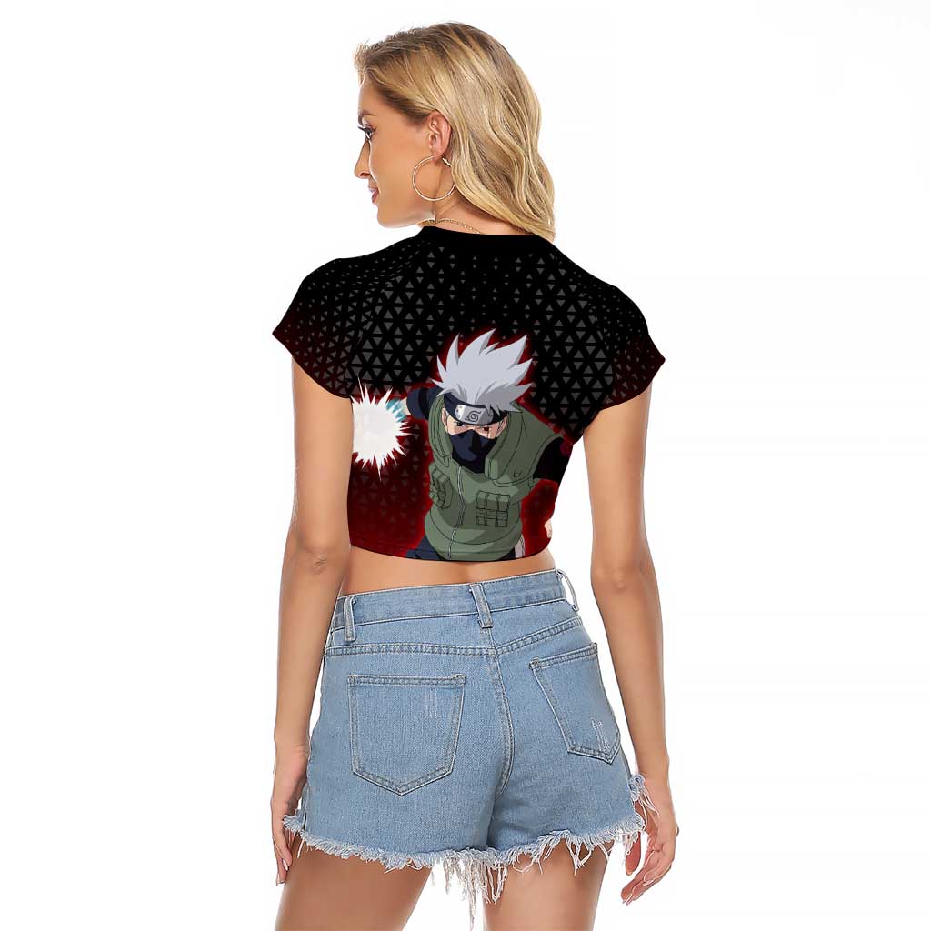 Hatake Kakashi - Naruto Raglan Cropped T Shirt Anime Style