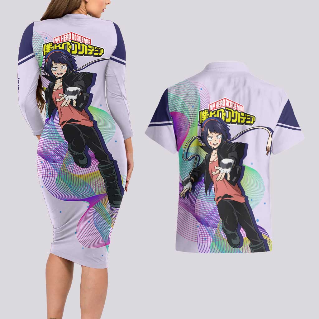 Kyoka Jiro - My Hero Academia Couples Matching Long Sleeve Bodycon Dress and Hawaiian Shirt Anime Style