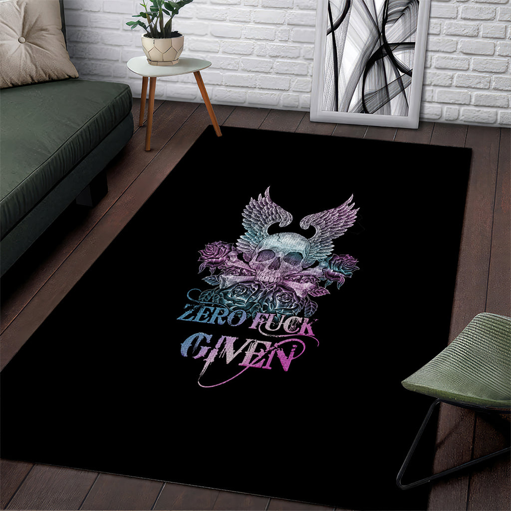 skull-wings-roses-zero-fuck-given-area-rug