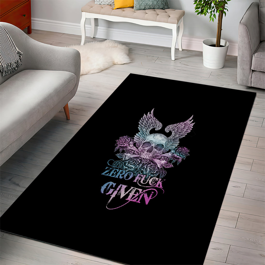 skull-wings-roses-zero-fuck-given-area-rug