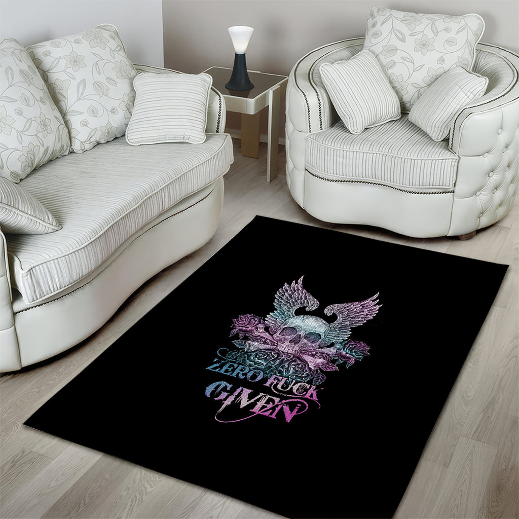 skull-wings-roses-zero-fuck-given-area-rug