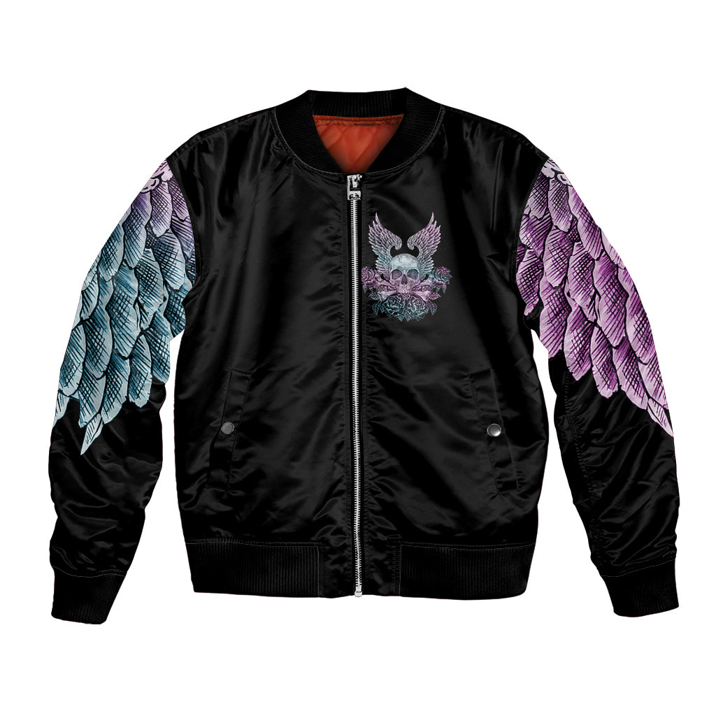 skull-wings-roses-zero-fuck-given-bomber-jacket