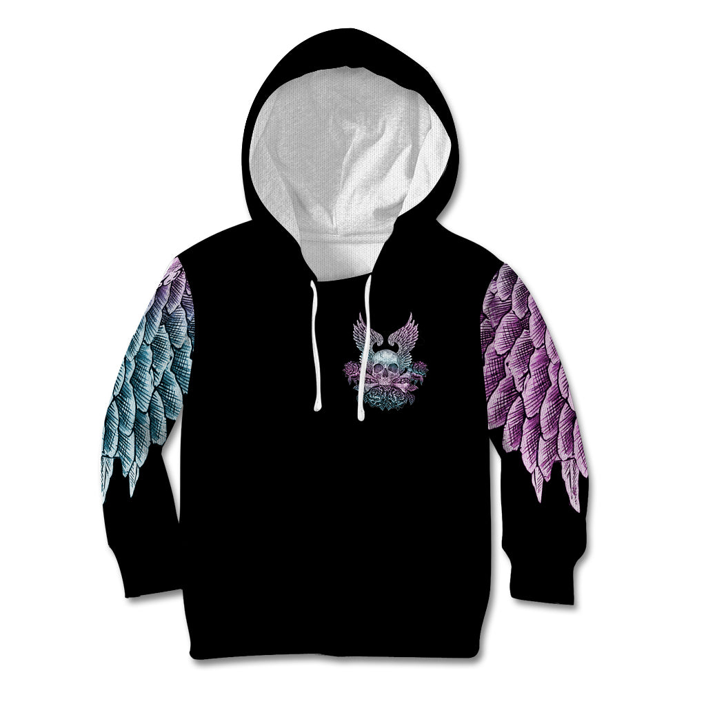 skull-wings-roses-zero-fuck-given-kid-hoodie