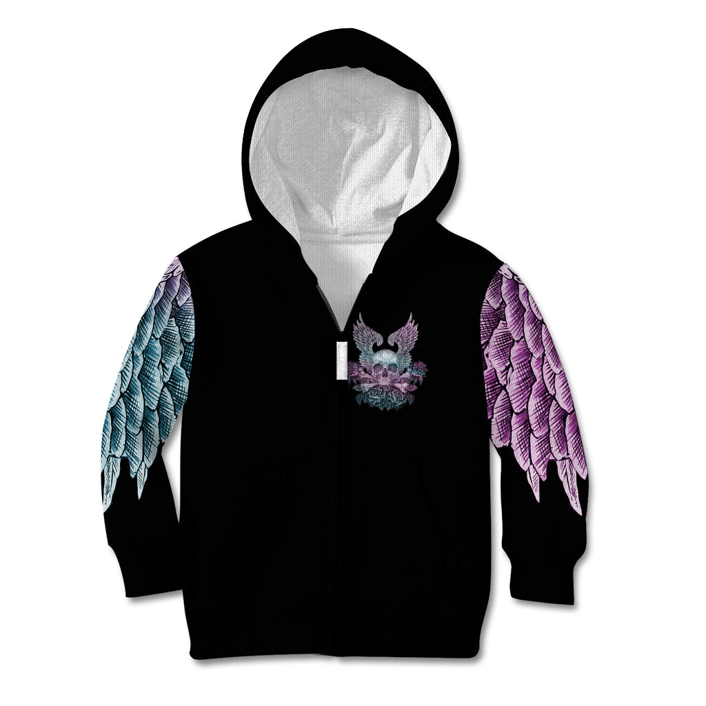 skull-wings-roses-zero-fuck-given-kid-hoodie