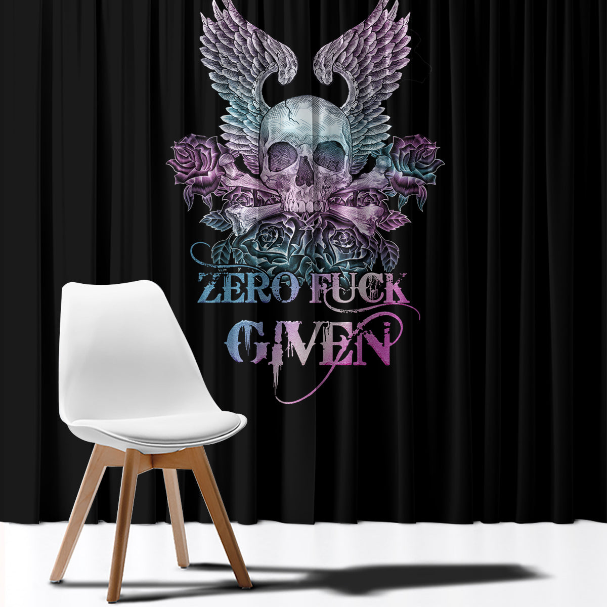 skull-wings-roses-zero-fuck-given-window-curtain