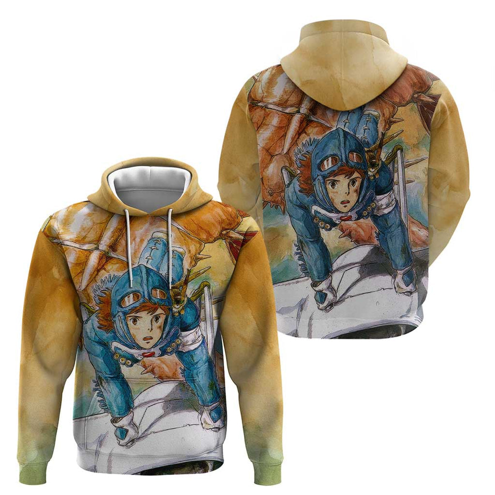 Trippy Nausicaa of the Valley of the Wind Studio Ghibli Hoodie Trippy Style