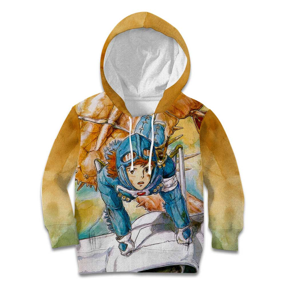 Trippy Nausicaa of the Valley of the Wind Studio Ghibli Kid Hoodie Trippy Style