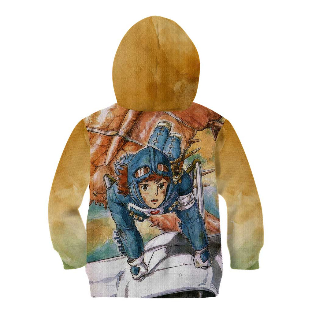 Trippy Nausicaa of the Valley of the Wind Studio Ghibli Kid Hoodie Trippy Style