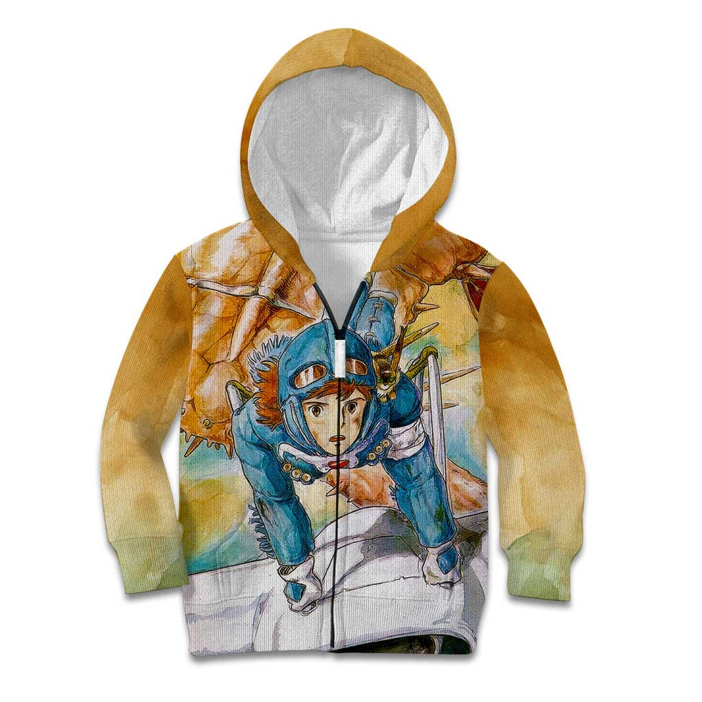 Trippy Nausicaa of the Valley of the Wind Studio Ghibli Kid Hoodie Trippy Style