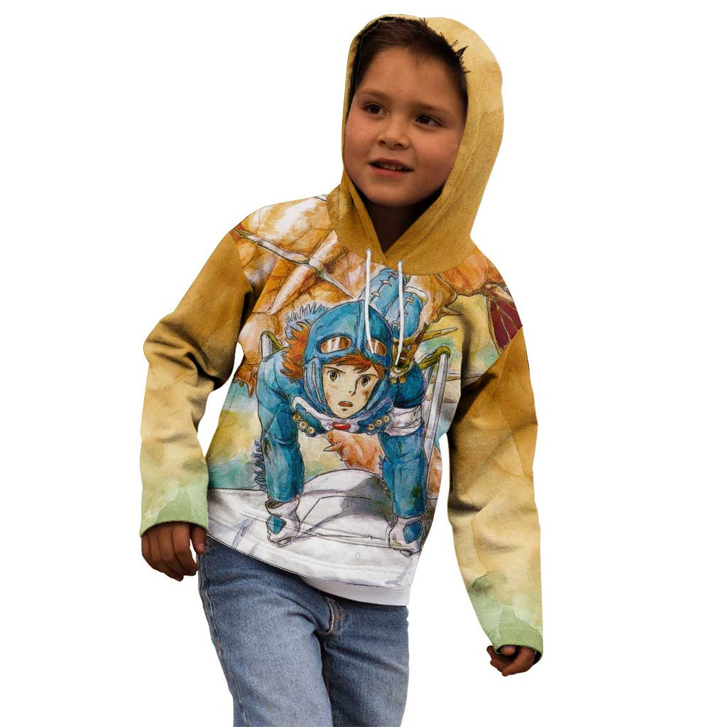 Trippy Nausicaa of the Valley of the Wind Studio Ghibli Kid Hoodie Trippy Style