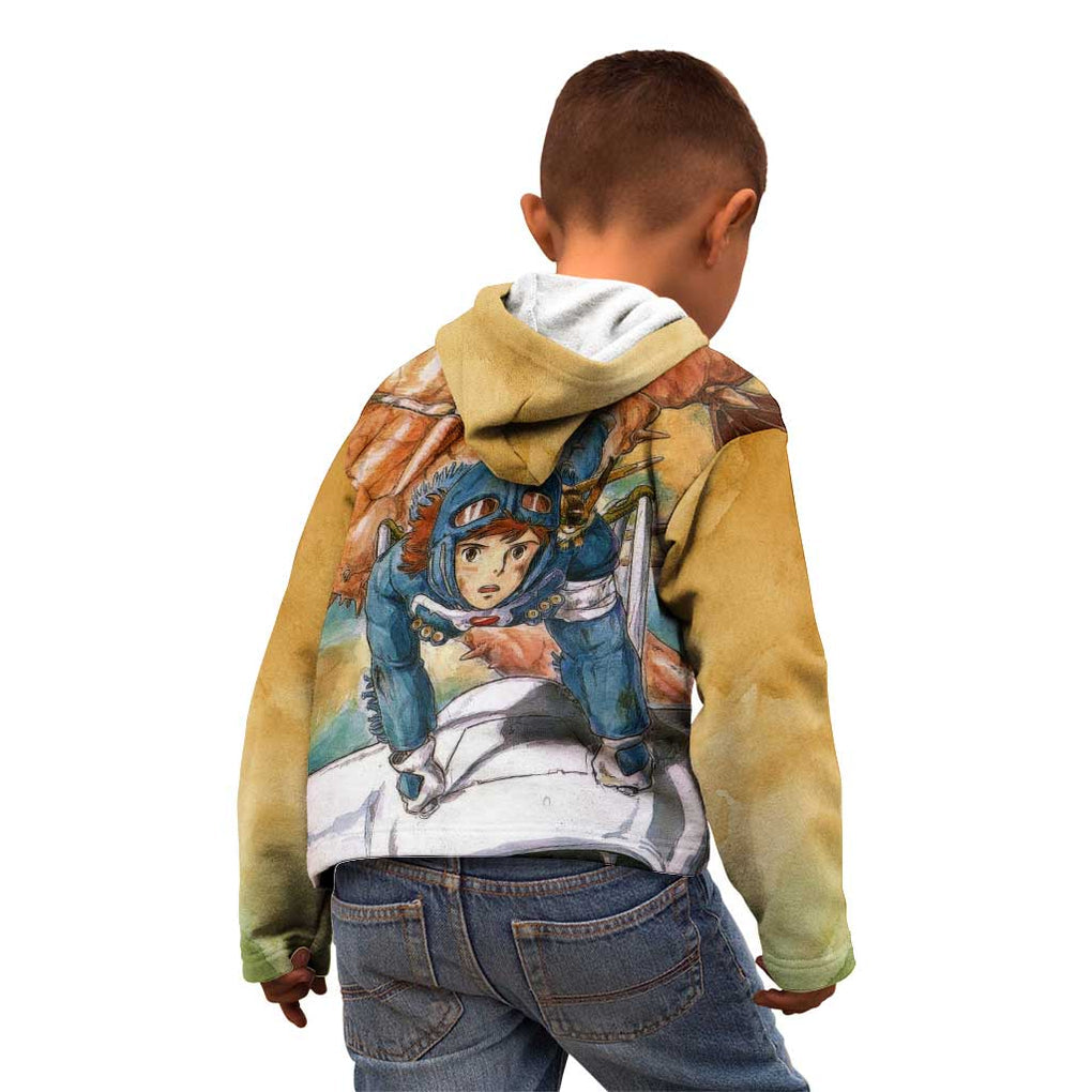 Trippy Nausicaa of the Valley of the Wind Studio Ghibli Kid Hoodie Trippy Style