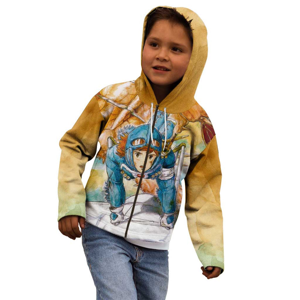 Trippy Nausicaa of the Valley of the Wind Studio Ghibli Kid Hoodie Trippy Style
