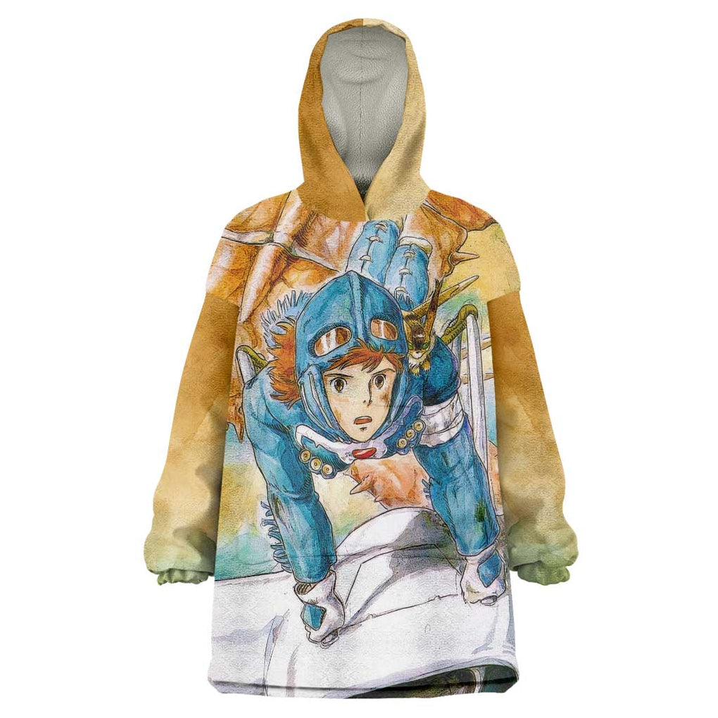 Trippy Nausicaa of the Valley of the Wind Studio Ghibli Wearable Blanket Hoodie Trippy Style