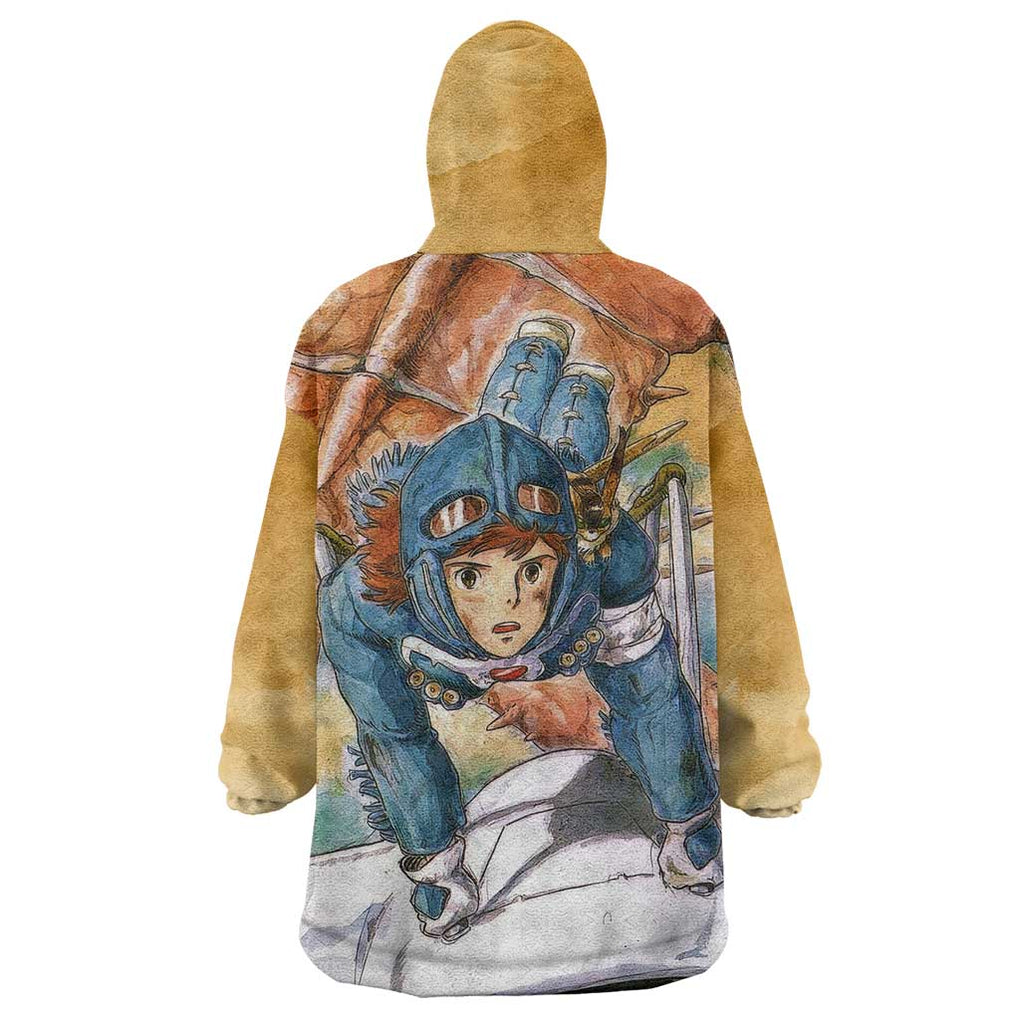 Trippy Nausicaa of the Valley of the Wind Studio Ghibli Wearable Blanket Hoodie Trippy Style