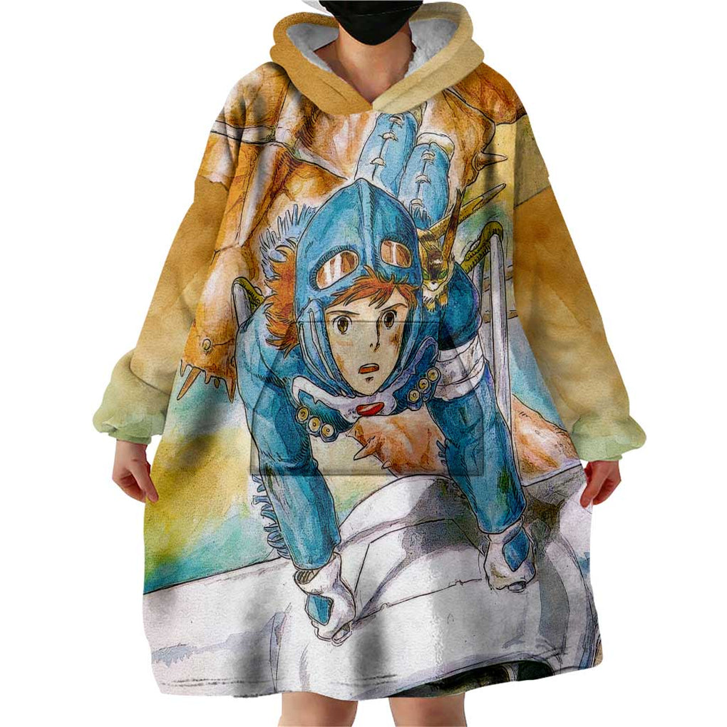 Trippy Nausicaa of the Valley of the Wind Studio Ghibli Wearable Blanket Hoodie Trippy Style