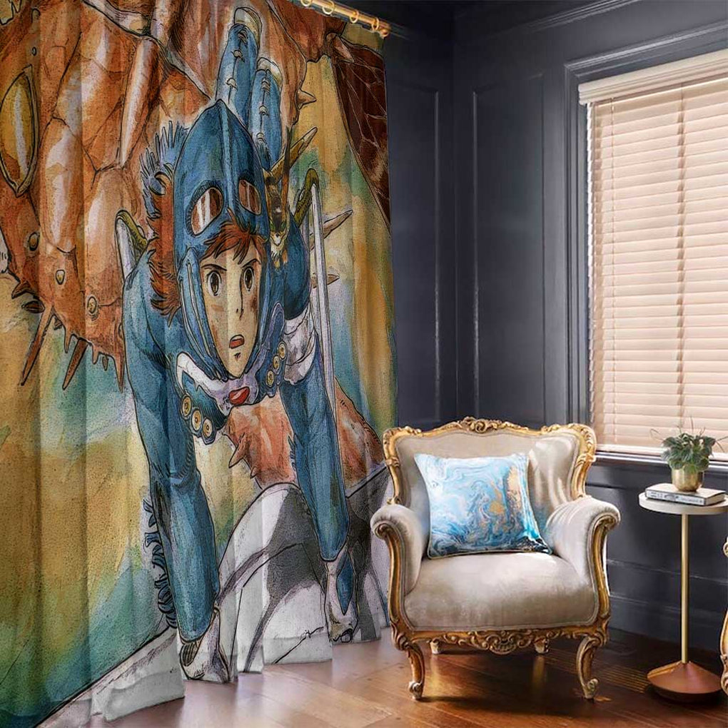 Trippy Nausicaa of the Valley of the Wind Studio Ghibli Window Curtain Trippy Style